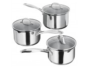 Stellar 7000 Stainless Steel 3 Piece Draining Saucepan Set